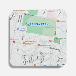 custom coasters Map of Juniata