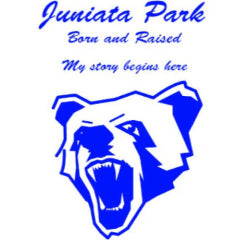 Car window decal Juniata Born And Raised My story begins here Bear